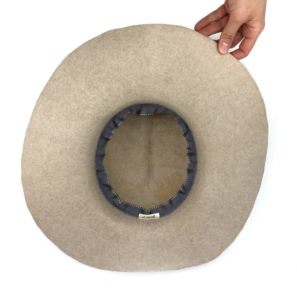 EL SORRELL Men’s Custom Felted Wool Fashion Hat Cream Orange Plaid - Picture 5 of 11